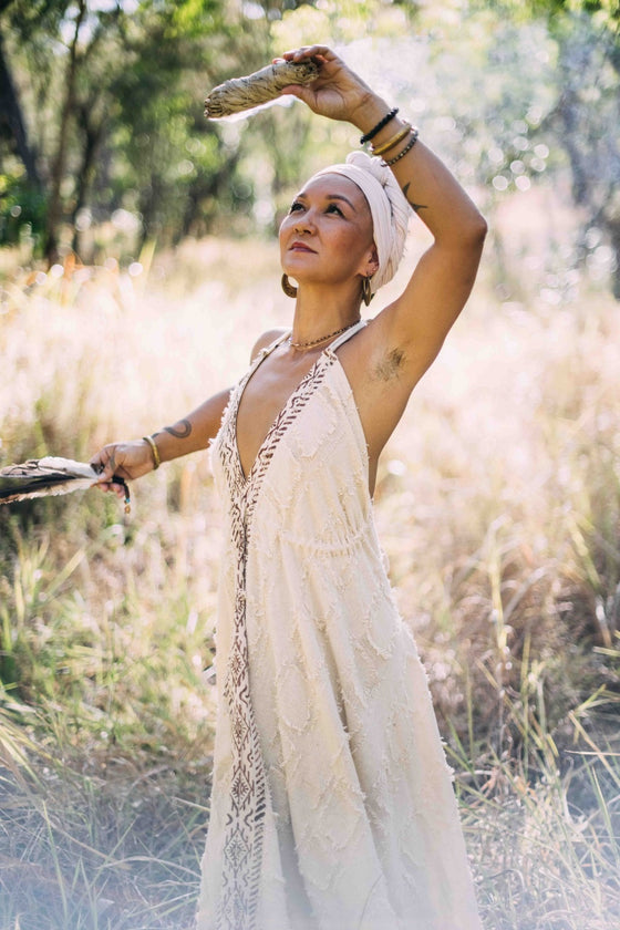 boho halter Maxi Dress