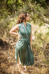 Majestic Wrap Dress- Aqua