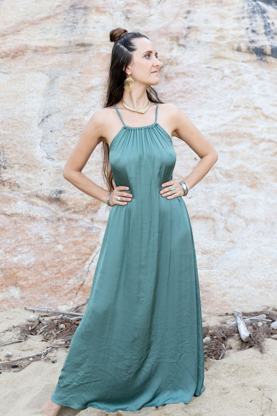 silk maxi dress