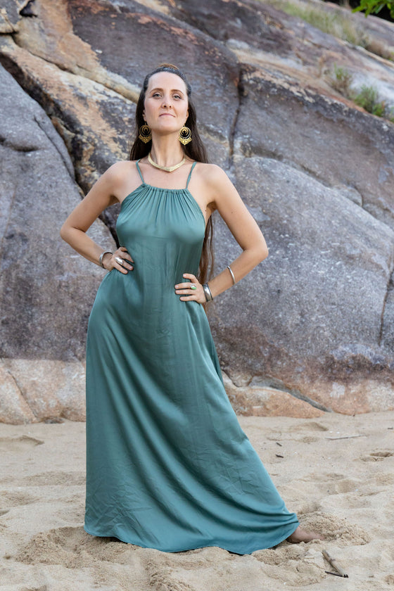 Aphrodite Maxi Dress- Aqua